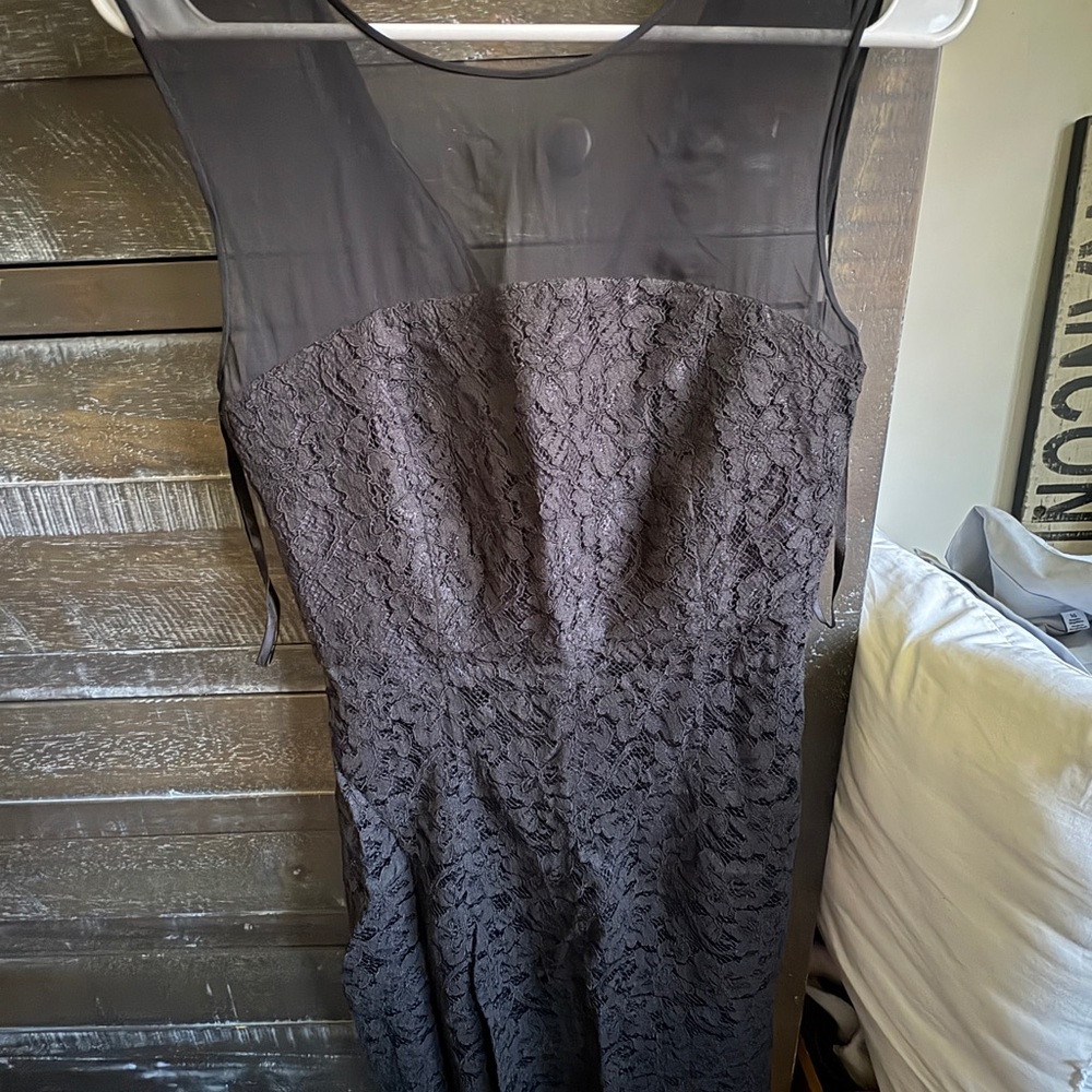 Diane Von Furstenberg Nisha Silk and Lace Blend Dress (Black Sz 4)